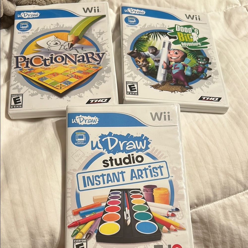 Nintendo Wii Video Games Collection uDraw